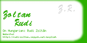 zoltan rudi business card